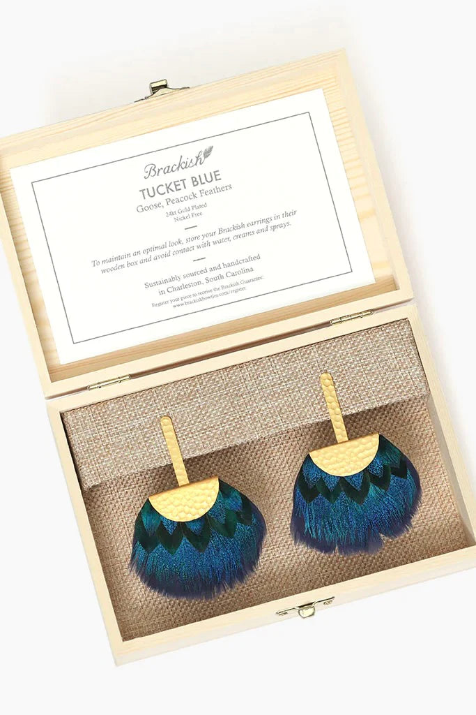 Tucket Blue Grecian Earrings by Brackish