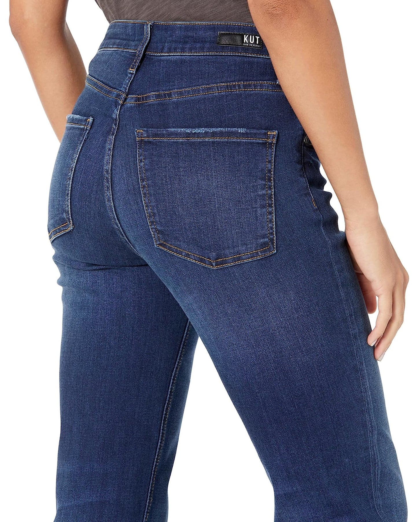 Elizabeth High-Rise Fab AB Straight Pant by Kut from the Kloth in Resounding