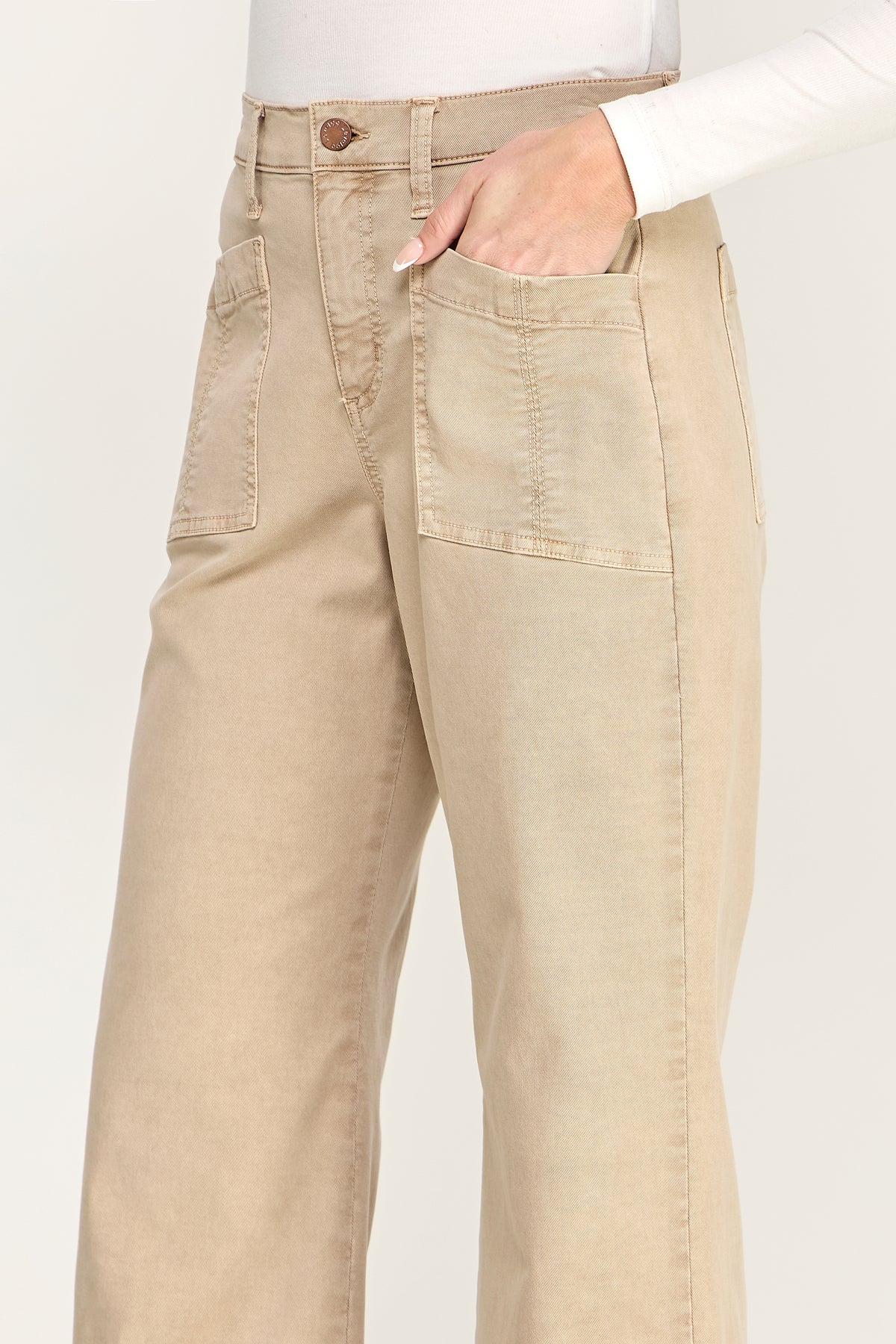 Sarah Pant by Level 99 in Sand