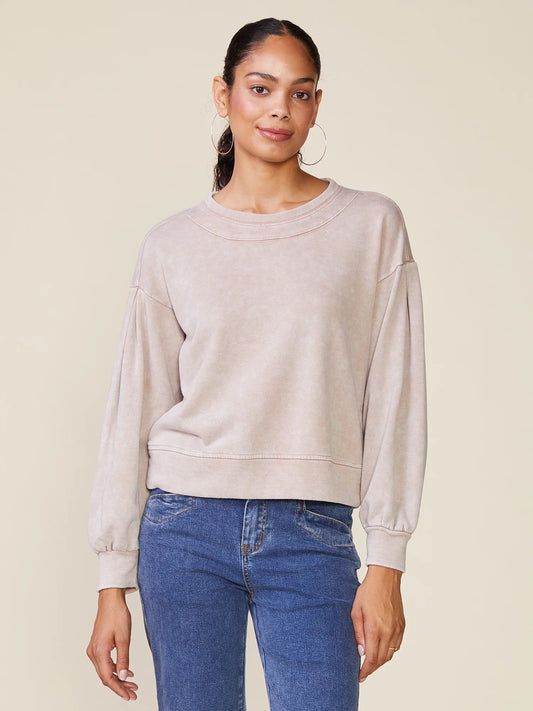 Drop Shoulder Duet Pullover by ANTHEM the label in Beaver