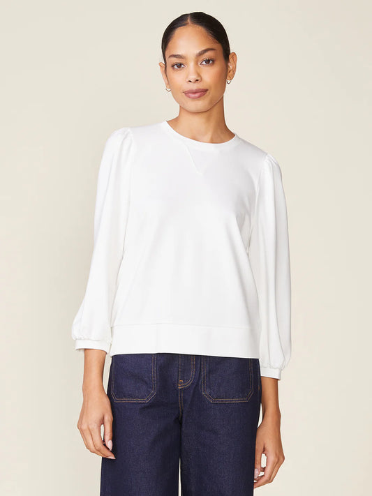 3/4 Sleeve Ponte Top by ANTHEM the label in Off-White