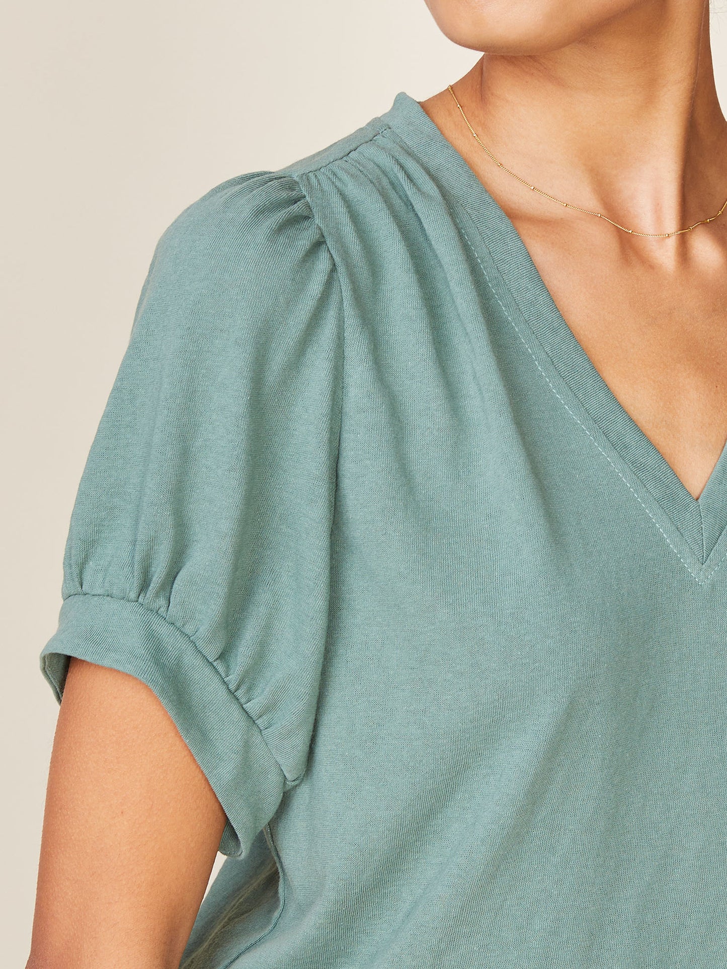 Dusty Flutter Sleeve Tee by ANTHEM the label in Green