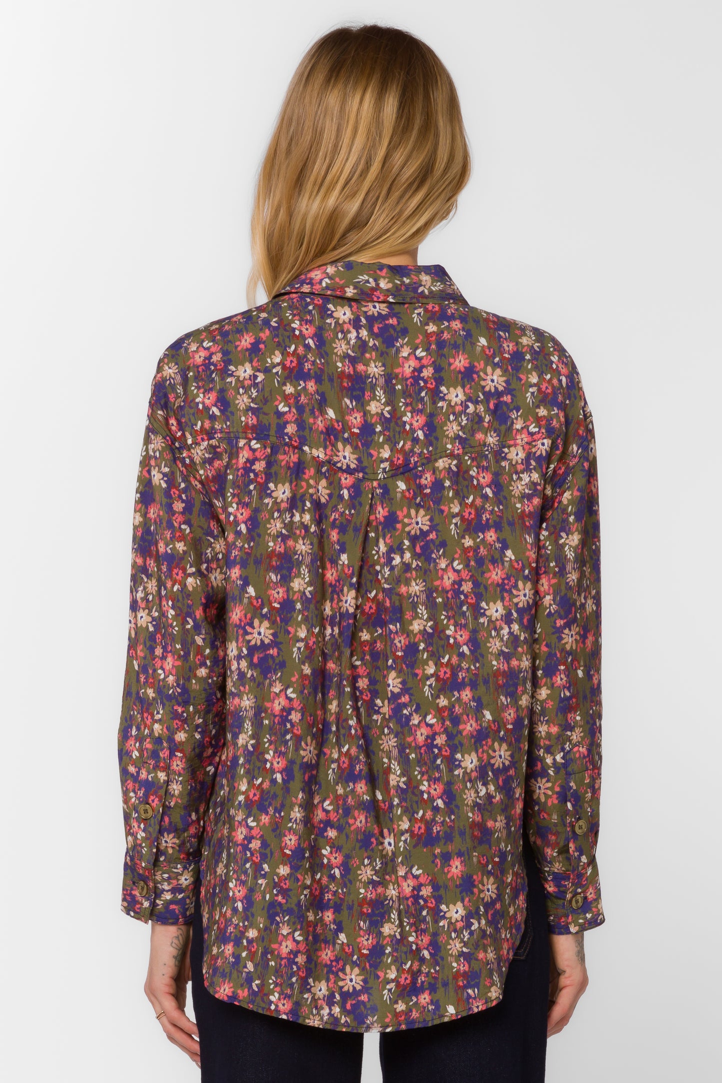 Braxton Top by Velvet Heart in Ditsy Greenery