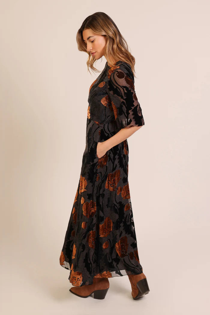 Burnout Millie Dress by Traffic People in Black