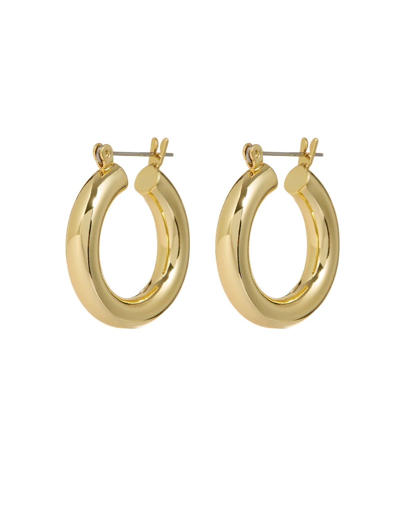 Baby Amalfi Tube Hoops by LUV AJ in Gold