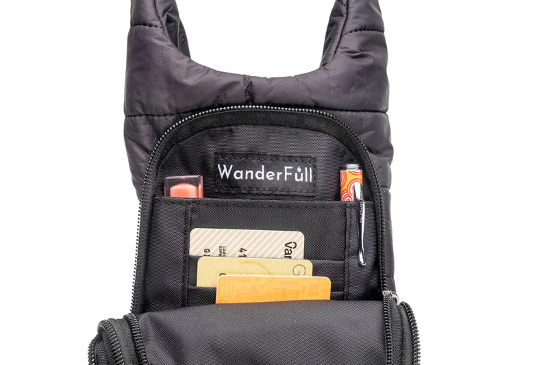 Hydrobag with Silver Strap by Wanderfull in Black Matte