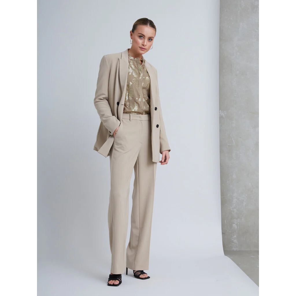 Brassica Eleza Pants by Bruuns Bazaar in Silver Mink