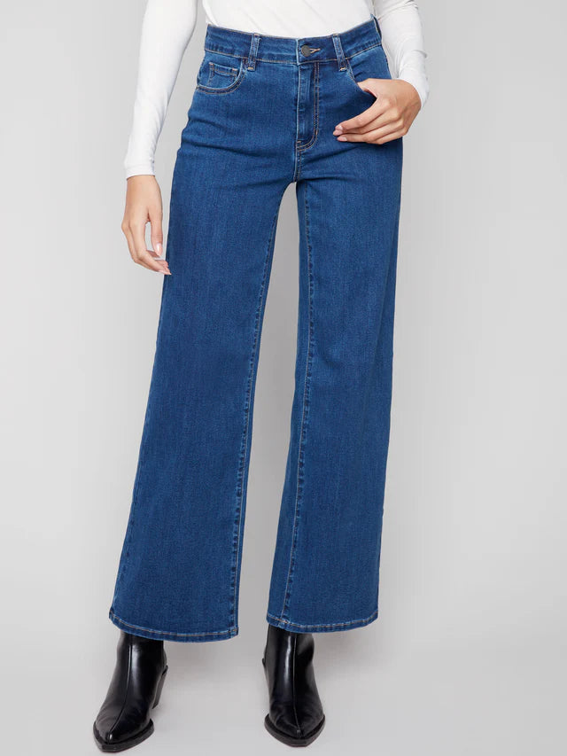 Chloe Wide Leg Jeans by Charlie B in Indigo