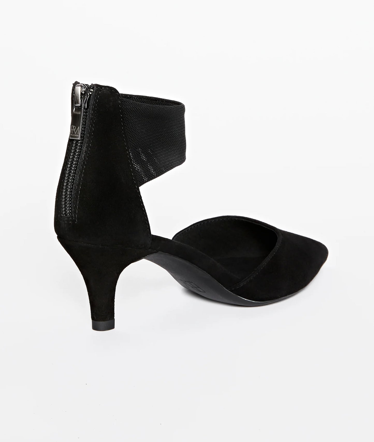 Cam Suede Low Heel by Pelle Moda in Black