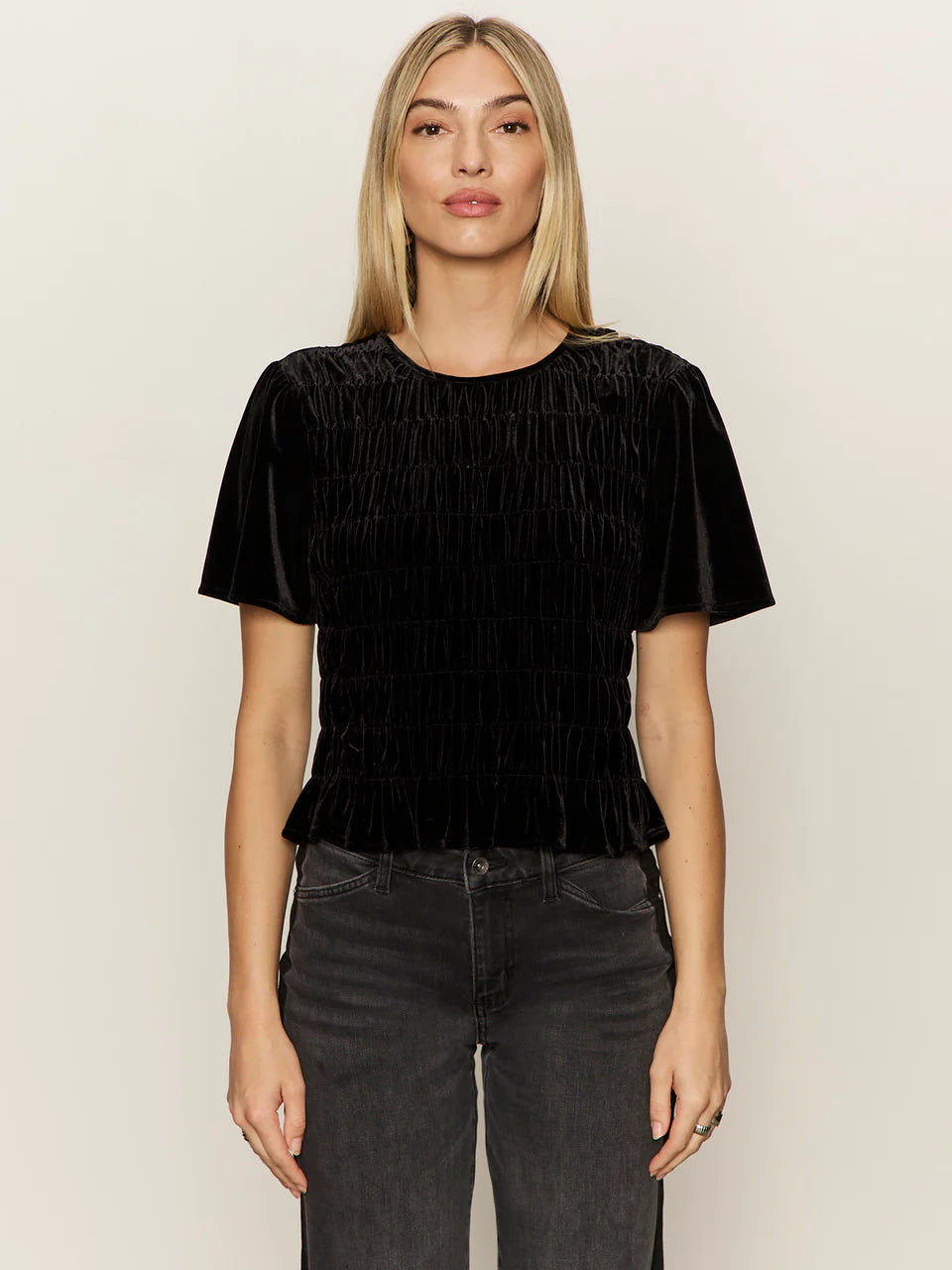 We Belong Together Velvet Top by Sanctuary in Black