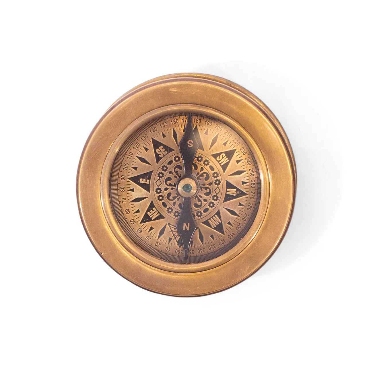 Hafiz Compass with Magnify Glass and Leather Pouch by Sugarboo