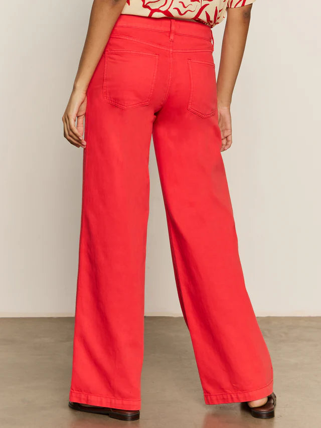 Highland Wide Leg Denim Pant by Sanctuary in Cayenne