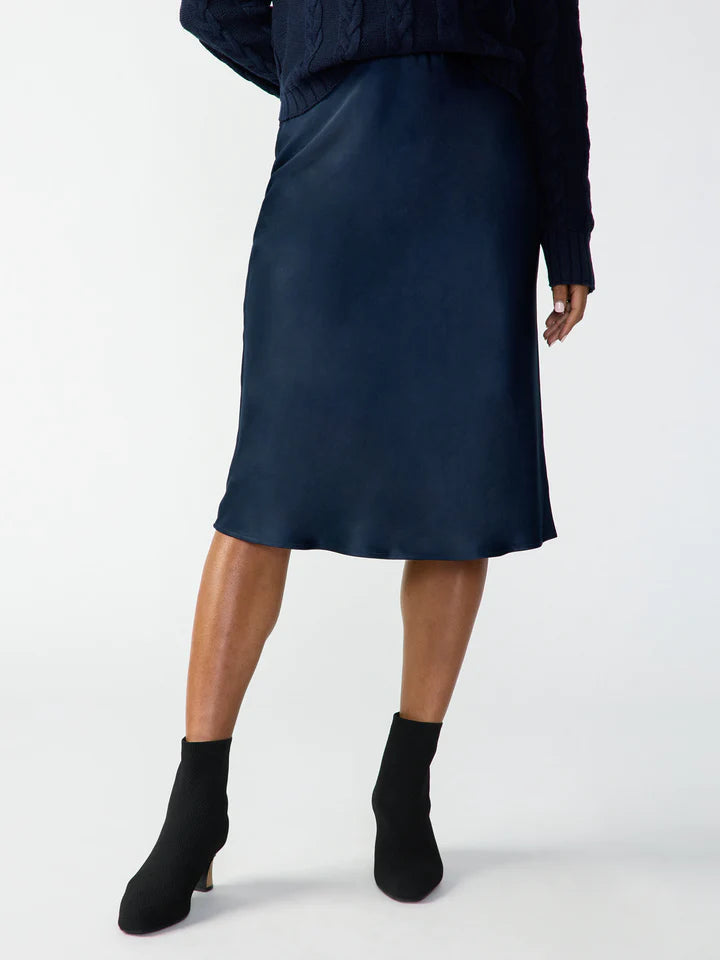 Everyday Midi Skirt by Sanctuary in Navy Reflection