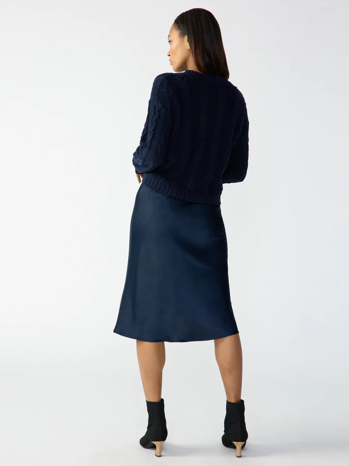 Everyday Midi Skirt by Sanctuary in Navy Reflection