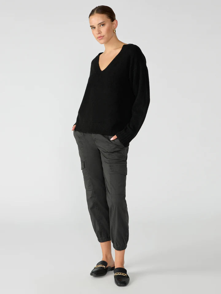 Easy Breezy V-Neck Pullover Sweater by Sanctuary in Black