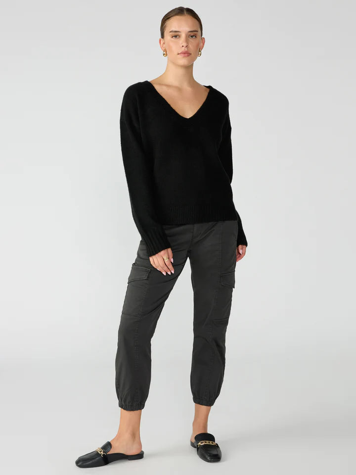 Easy Breezy V-Neck Pullover Sweater by Sanctuary in Black