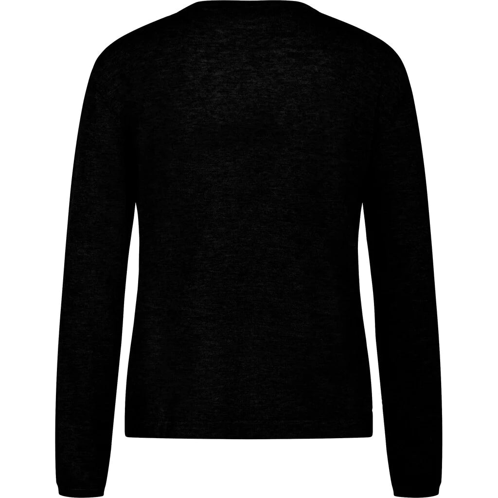 CashWool Round Neck Knit by Bruuns Bazaar in Black