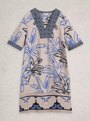 Ash Linen Dress by White Stuff in Ivory Multi