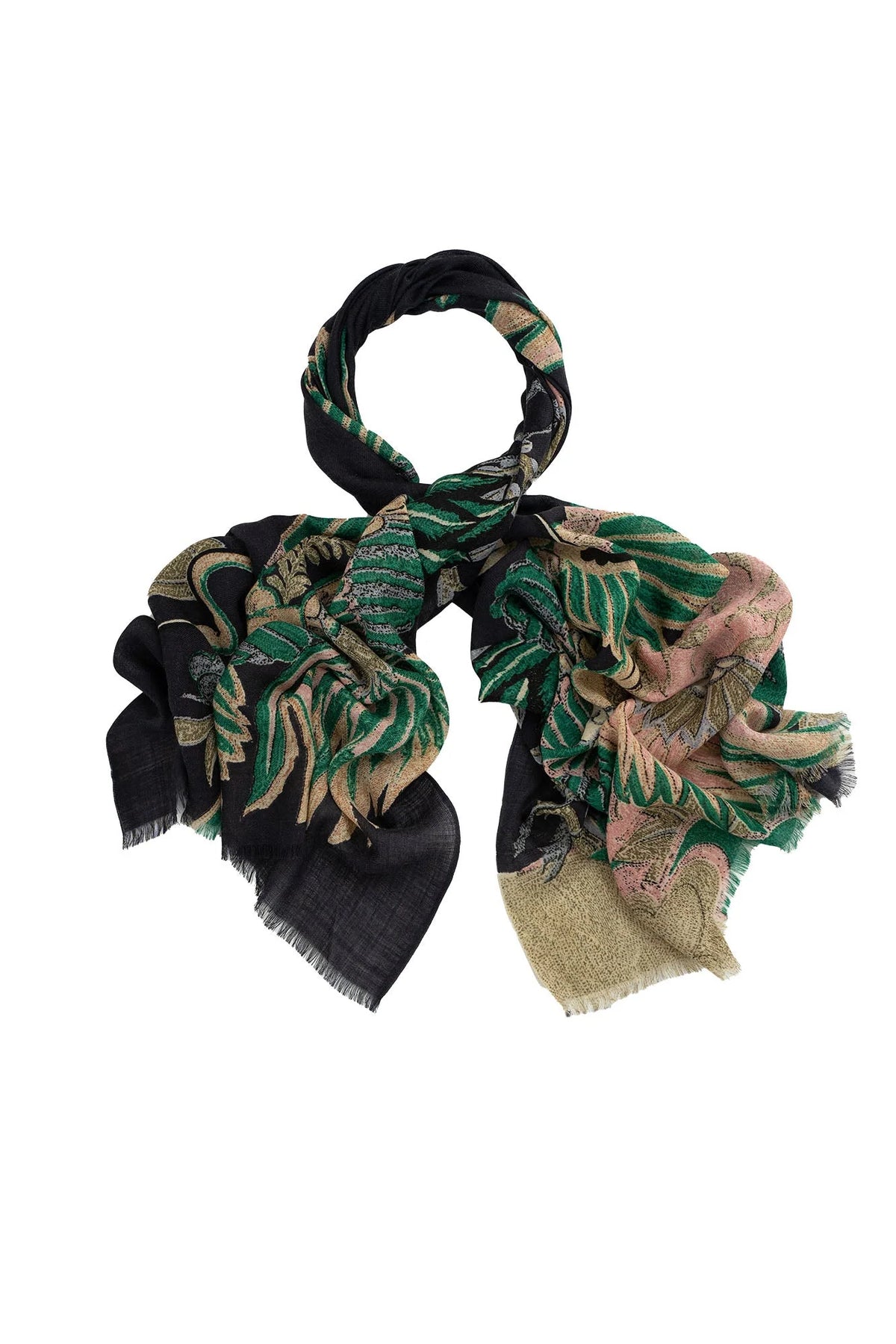 Wool Scarf by One Hundred Stars in Crane Emerald