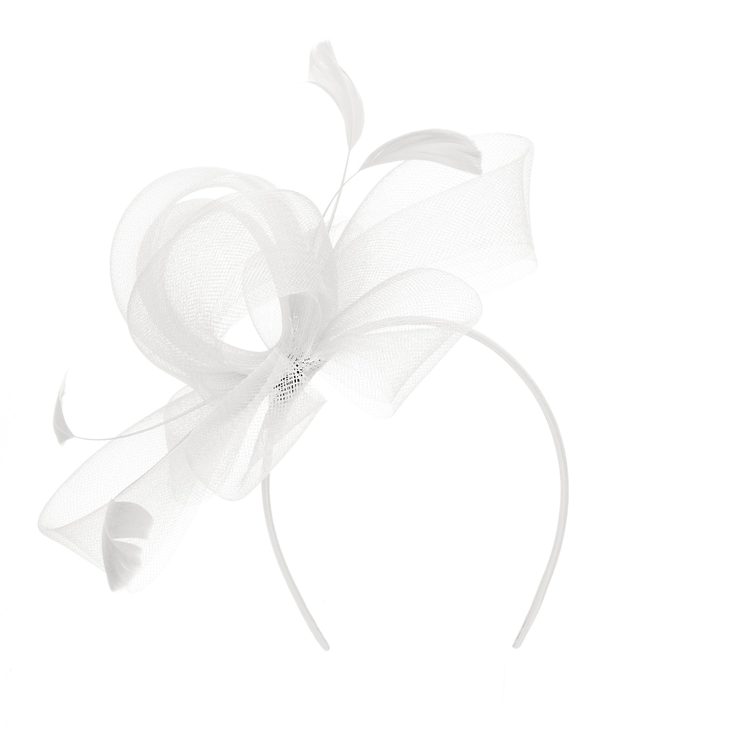 Woven Mesh Fascinator by San Diego Hat Co. in White