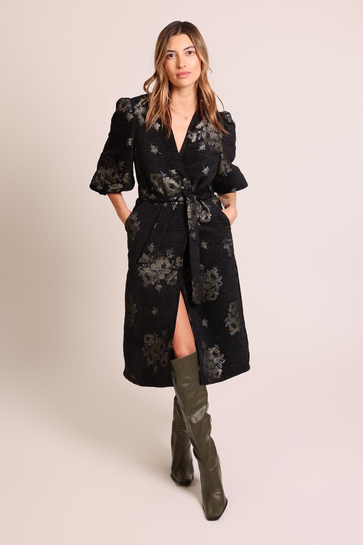 Duster Coat by Traffic People in Black