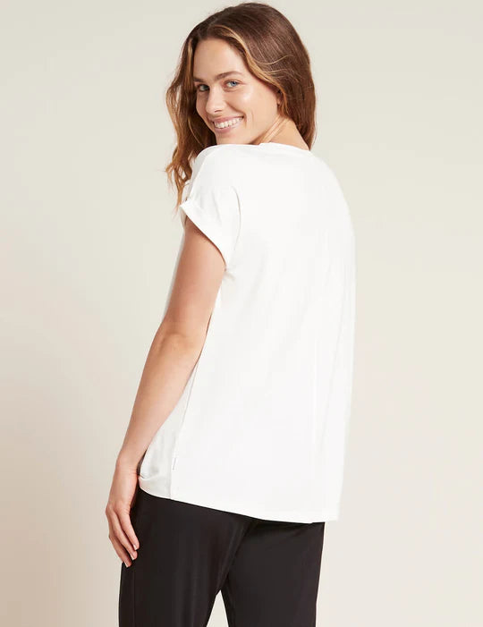 Downtime Lounge Top by Boody in Natural White