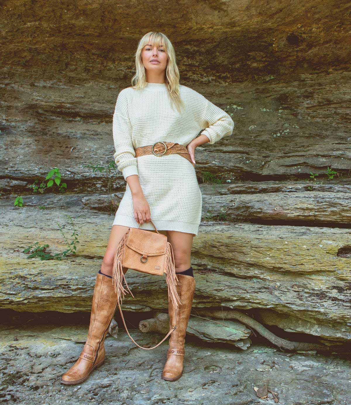Dreamweaver Belt by Bed Stu in Tan Rustic