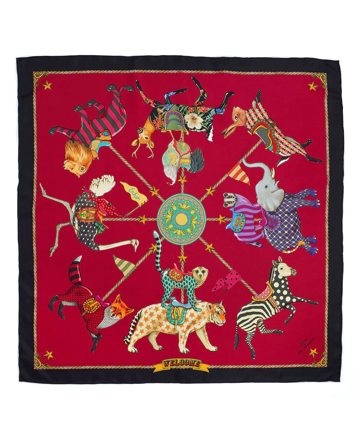 The Menagerie 35" Silk Square by Echo New York