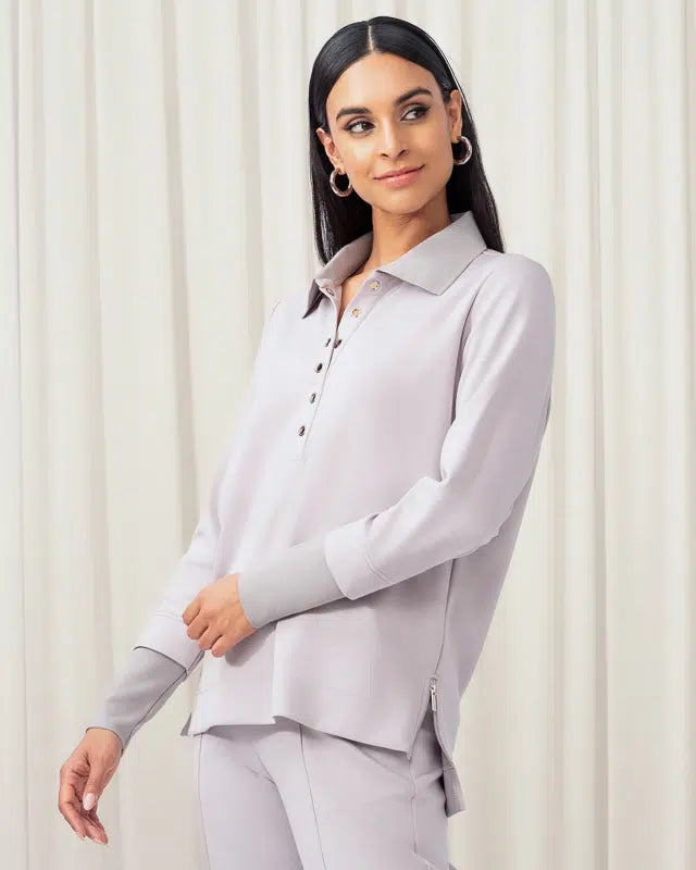 Rivets Top by Elena Wang in Silver