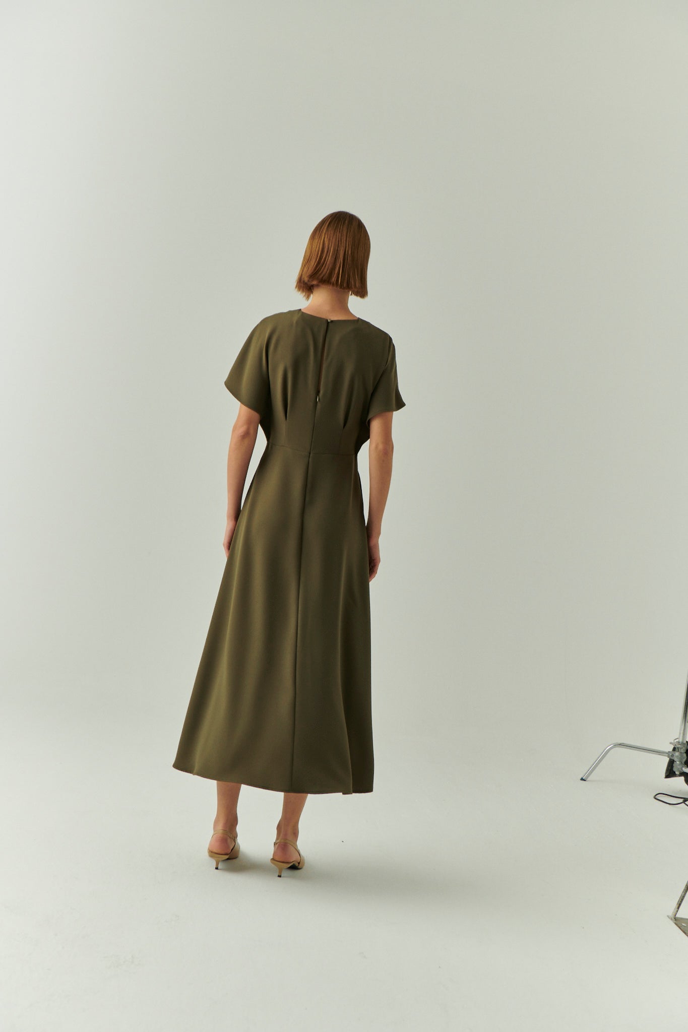 Elodie Dress by Exquise in Khaki