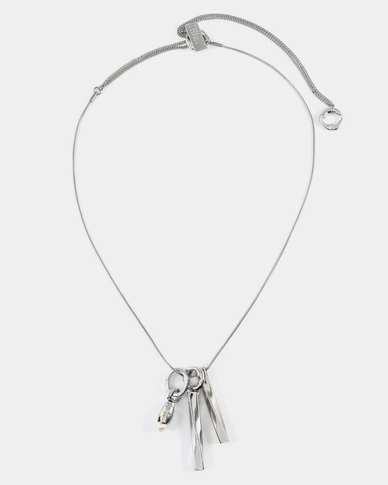 Fluctus Necklace by Anne-Marie Chagnon in Argente Silvery