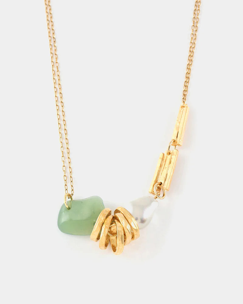 Rivulus Necklace by Anne-Marie Chagnon in Sage