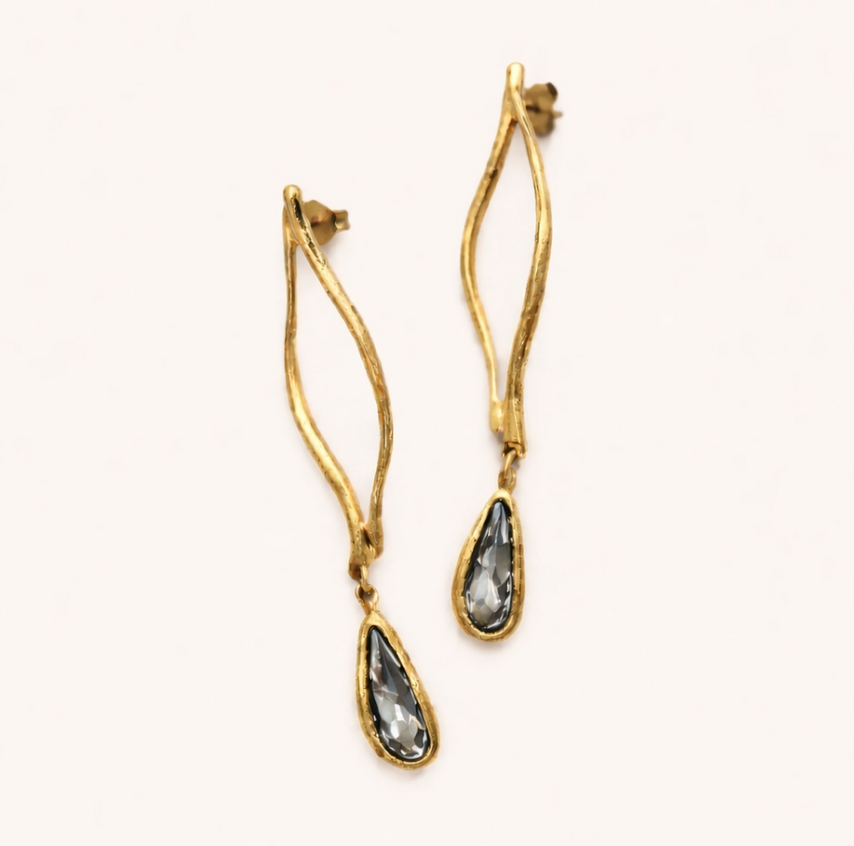 Earrings by Kalliope Jewelry in Black Diamond Crystal