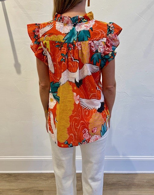 Blouse by Dolma in Red