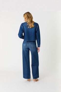 Maeve Denim Pant by Level 99 in Pool Blue