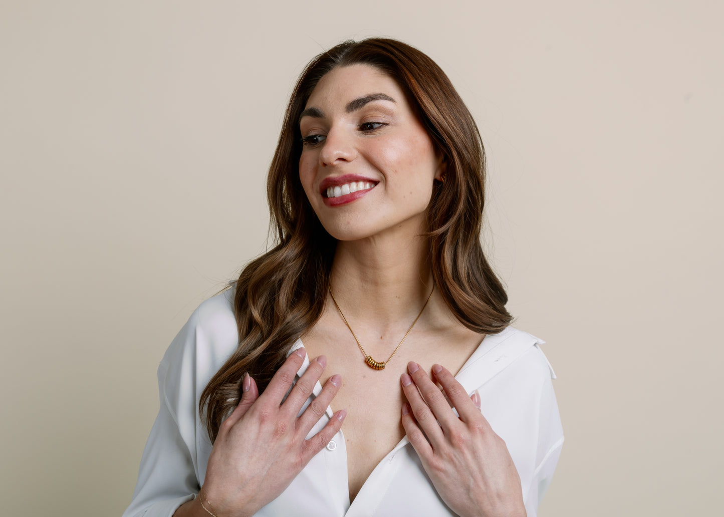 Gia Necklace by Vincent Jewelry in Gold