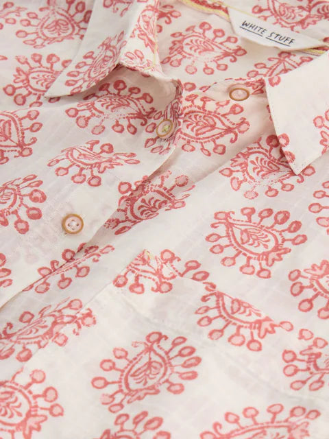 Ellie Organic Cotton Shirt by White Stuff in Ivory