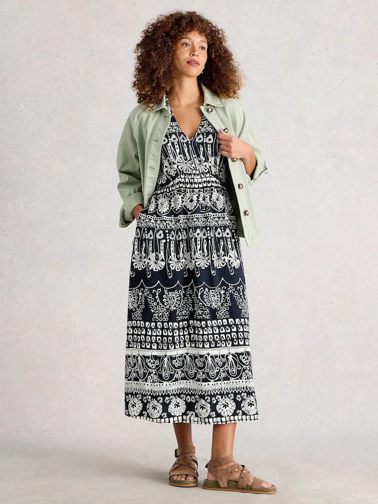 Lucy Midi Dress by White Stuff in Navy