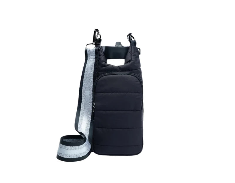 Hydrobag with Silver Strap by Wanderfull in Black Matte