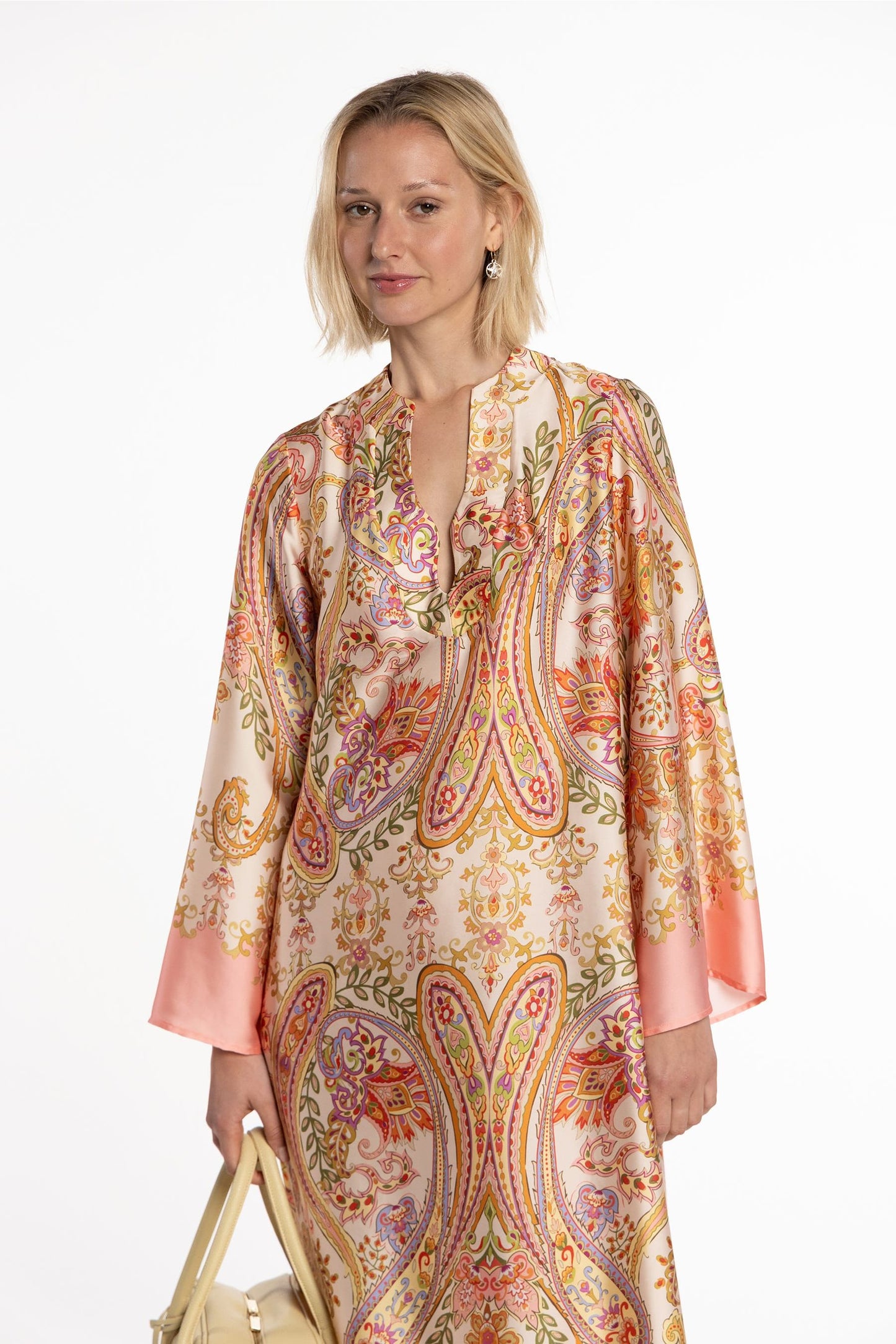 Paisley Print Dress by Naulover in Rosa