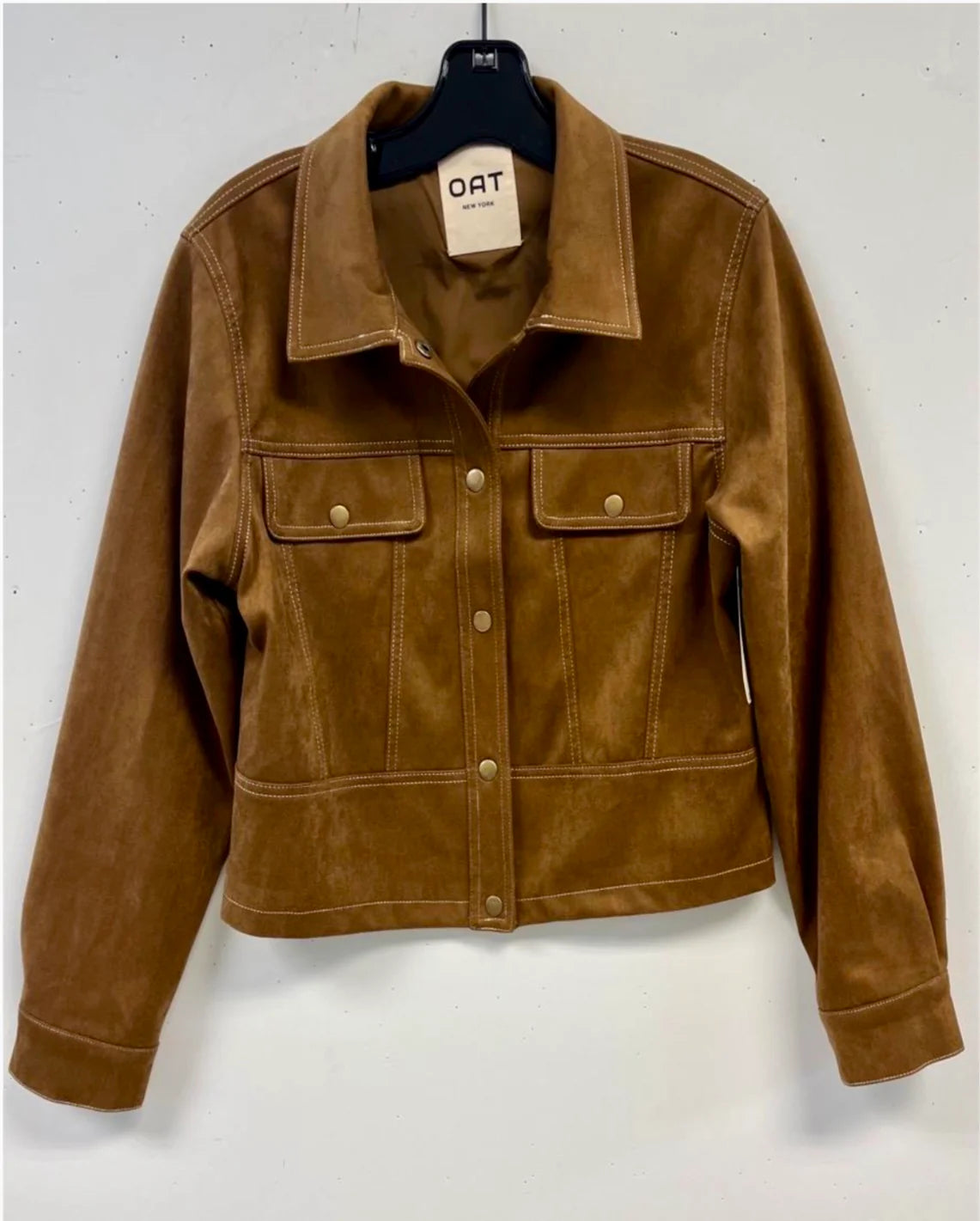 Suede Truck Jacket by Oat New York in Brown