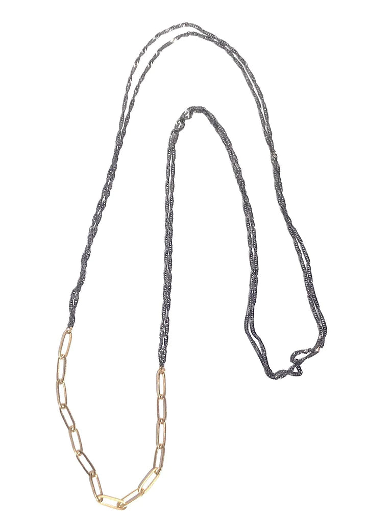 Double Links Chain by CV Designs in Gunmetal/Gold