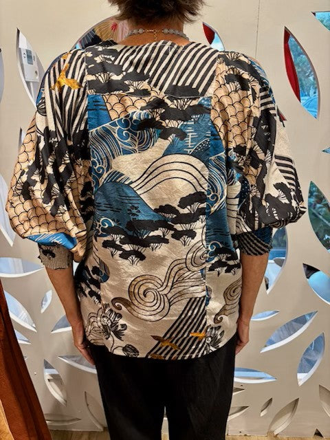 Cotton Top by Dolma in Blue and Black