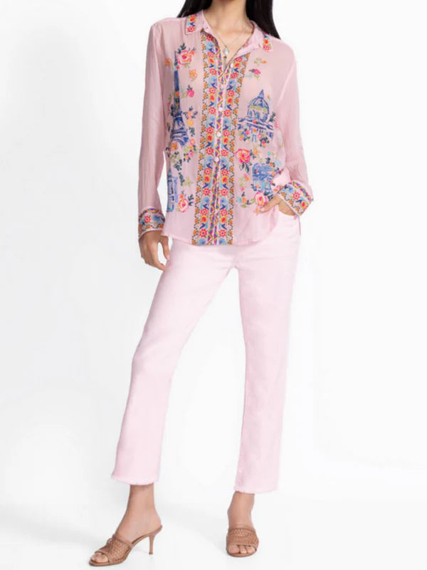 Sydnee Shirt by Johnny Was in Primrose Pink