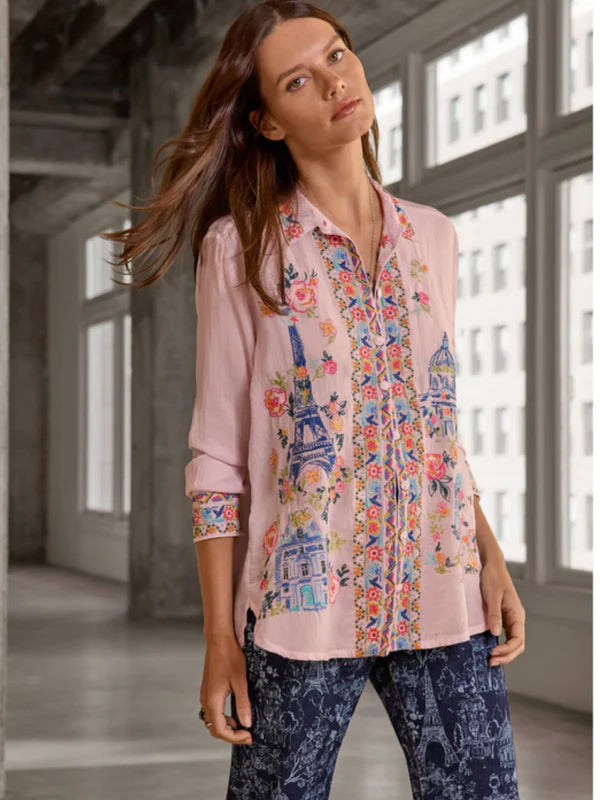 Sydnee Shirt by Johnny Was in Primrose Pink