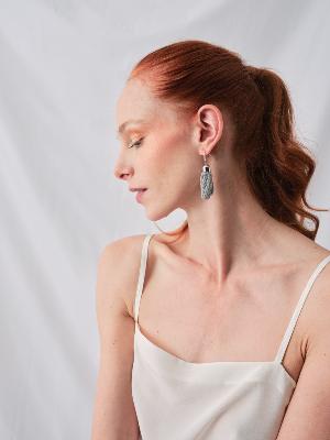 Josephine Bo Earrings by Maison Lurex in Silver