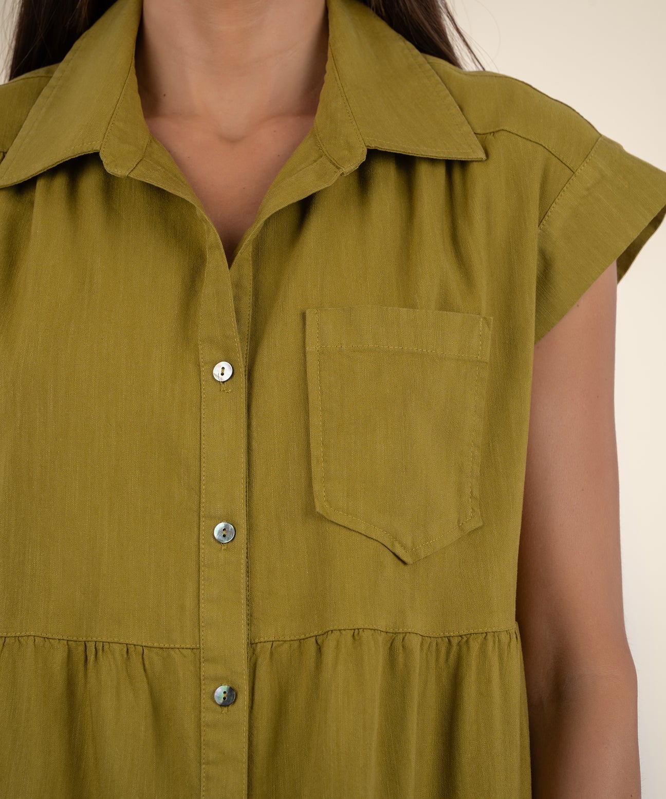 Estrella Drop Shoulder Dress by Kut from the Kloth in Green