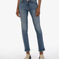 Elizabeth High Rise Fab Ab Straight Leg by Kut from the Kloth in Observe with Medium Base Wash