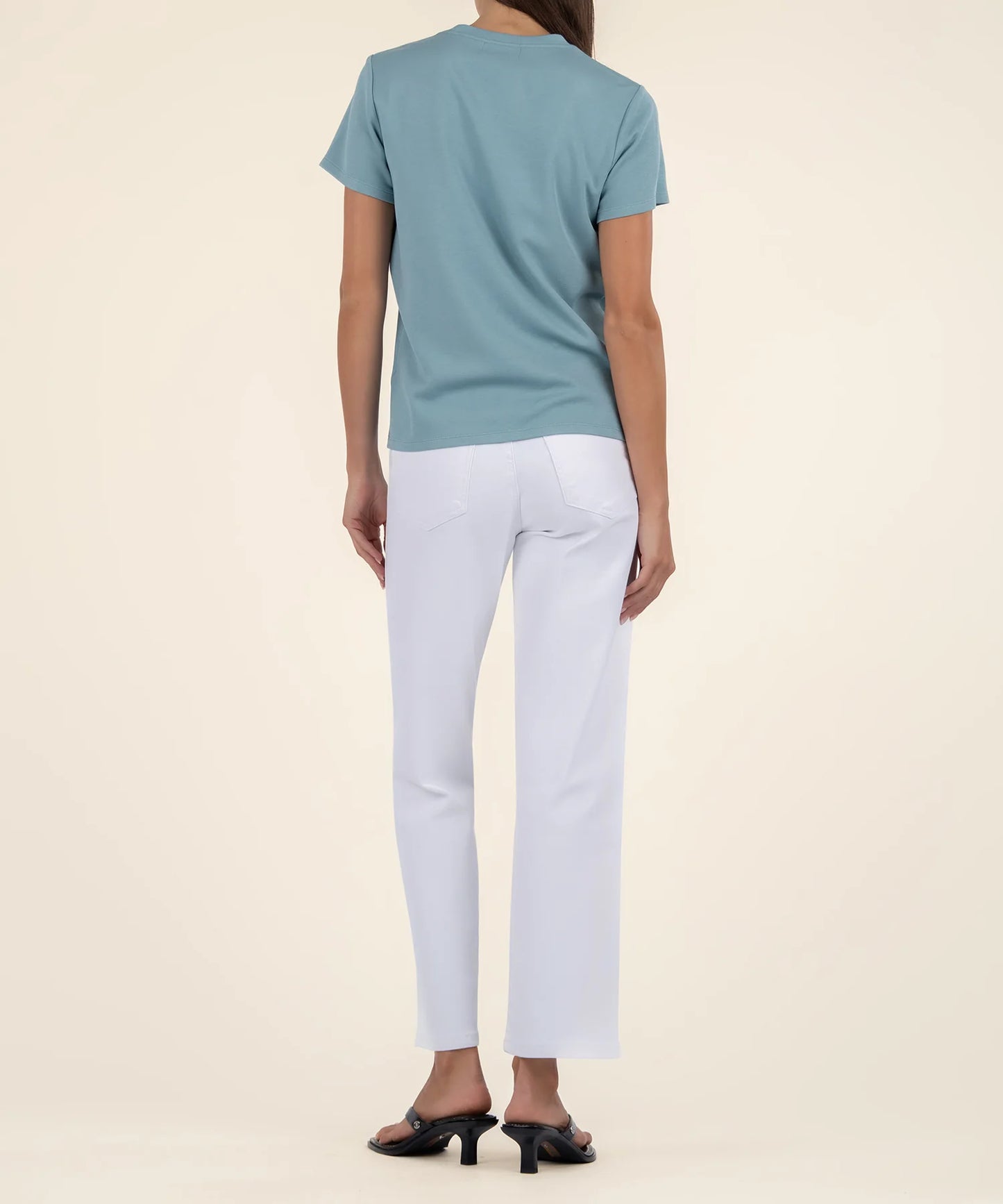 Remington Scoop Neck Short Sleeve Shirt by Kut from the Kloth in Sea Blue
