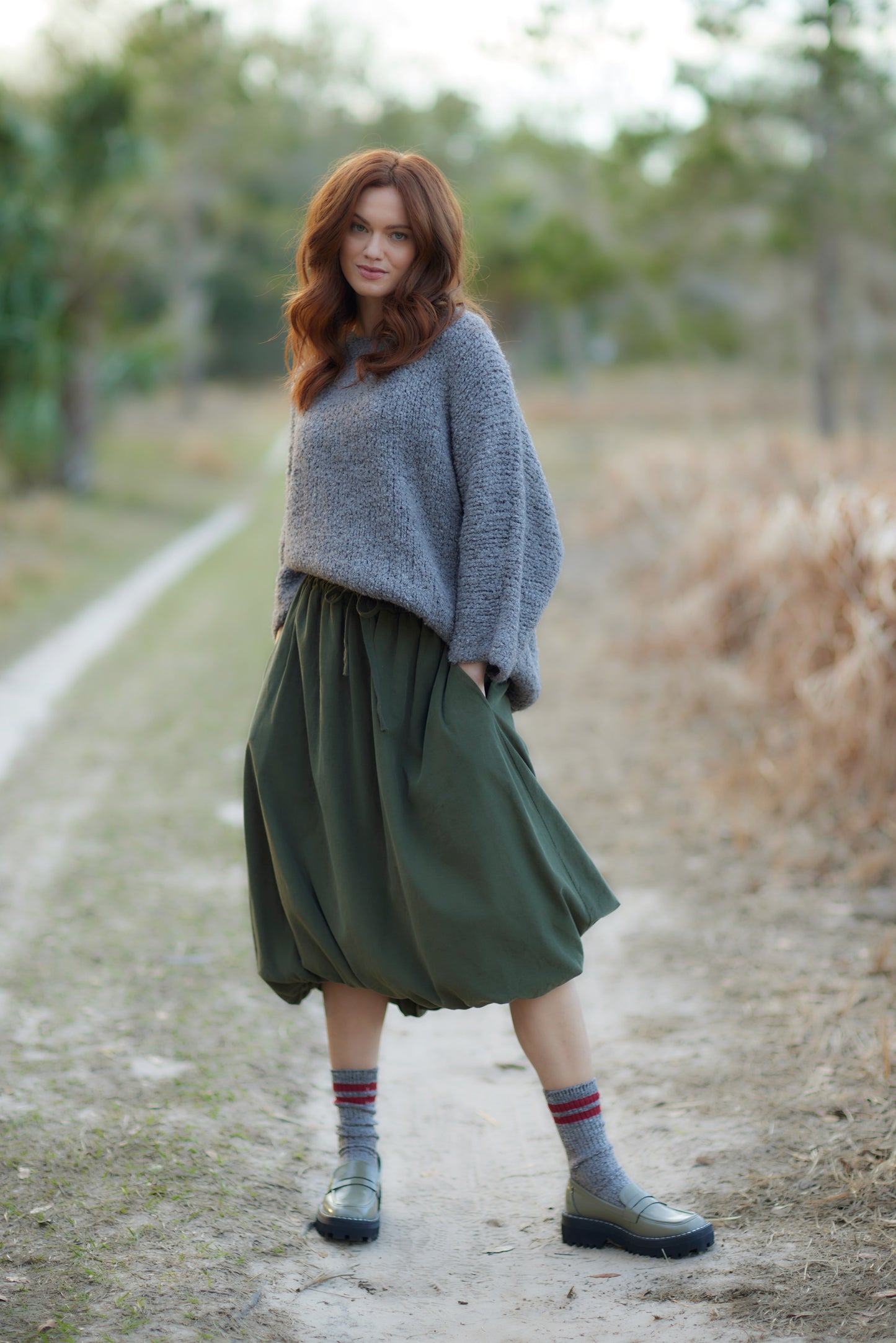 Midi Bubble Skirt by Land Downunder
